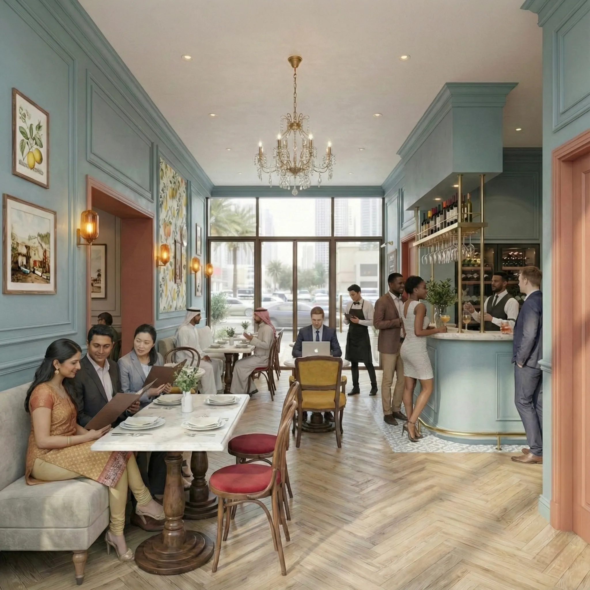 Italian Restaurant Interior Dubai