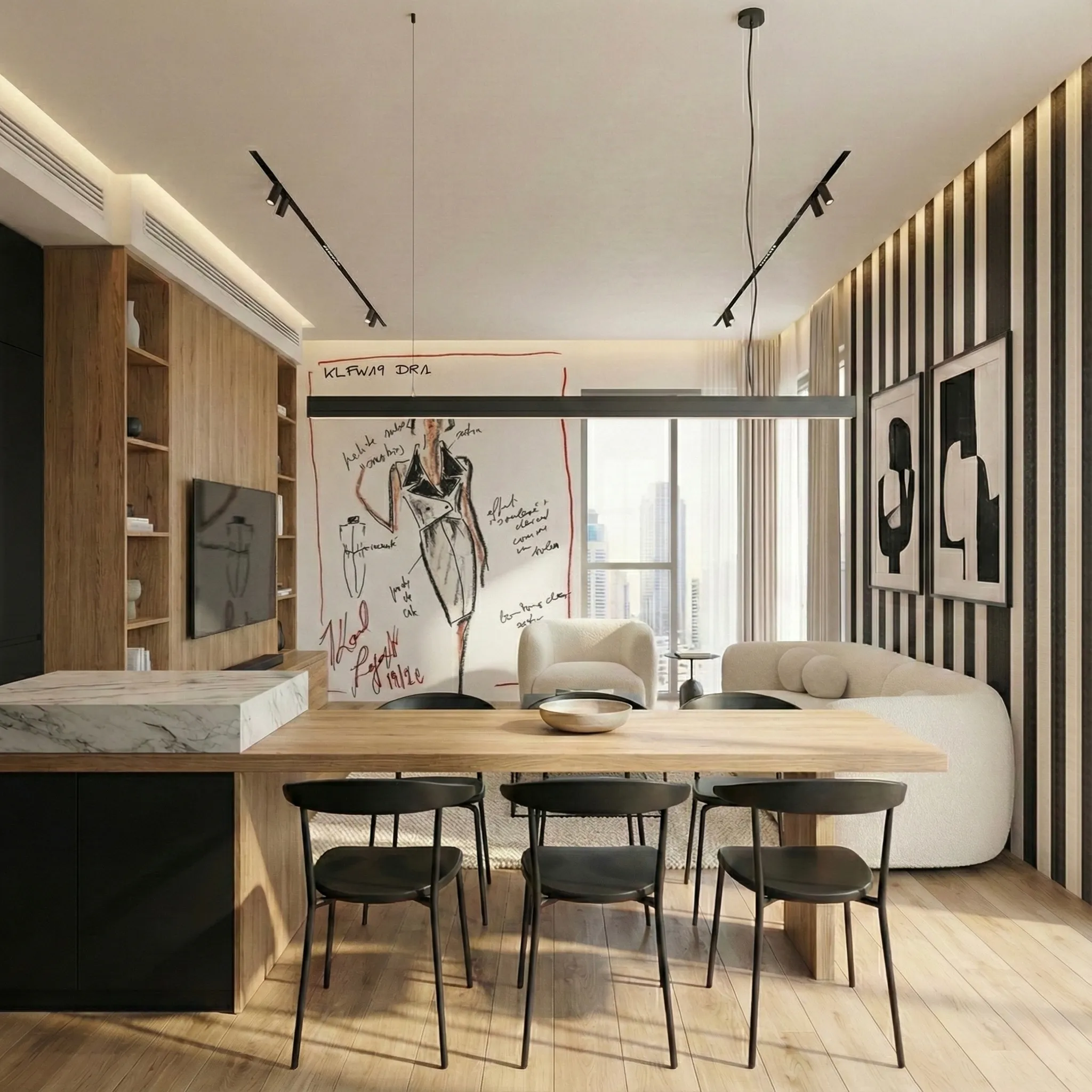 Bay Square Fashion Dubai living area