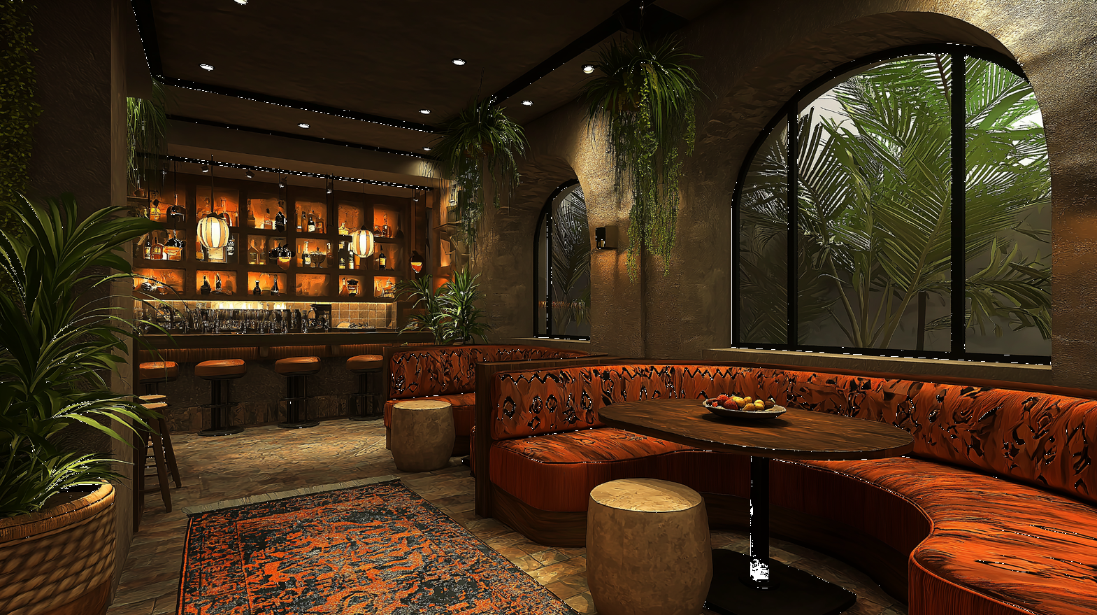 Luxury commercial interior design for a bar by Kate Interiors Dubai