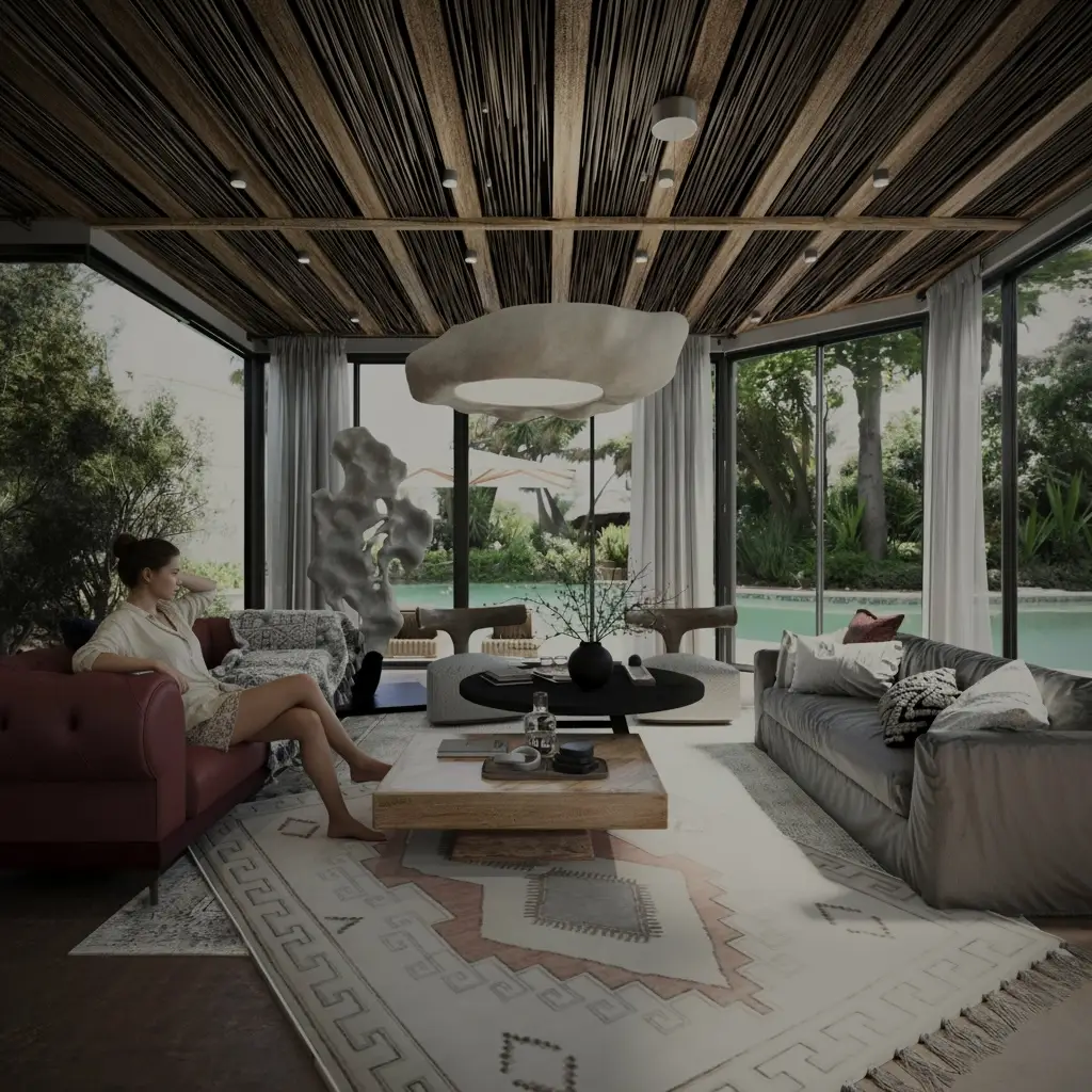 Luxury Bali Villa with Lagoon View – Tropical Interior by Kate Interiors Bali Lagoon House Interior Design. Tropical living room with indoor-outdoor flow.