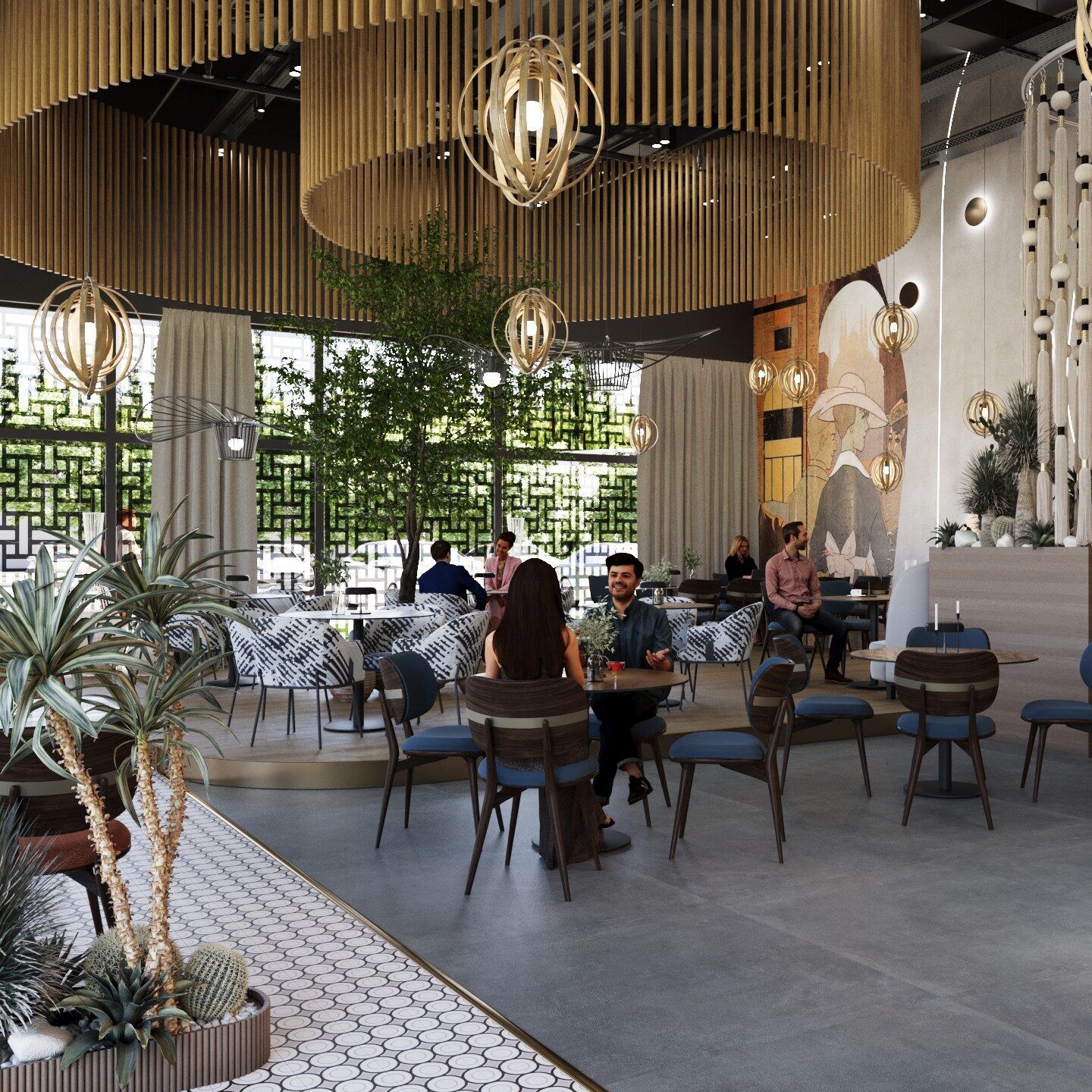 Magdalena Restaurant Dubai Hospitality design Design Luxury restaurant interior design at Magdalena Restaurant Dubai by Kate Interiors