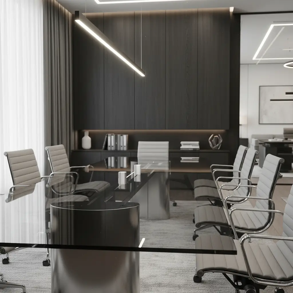 CEO office concept in Dubai Internet City – discreet luxury, clear zoning and an understated sense of authority. CEO office concept in Dubai Internet City – discreet luxury, clear zoning and an understated sense of authority.